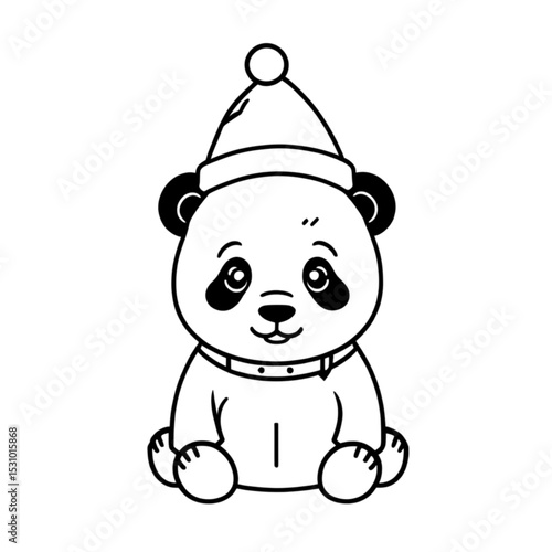 帽子をかぶった冬のパンダ｜Winter Panda with Hat
