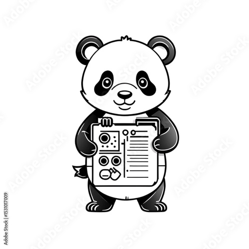 書類を持つパンダ｜Panda with Documents