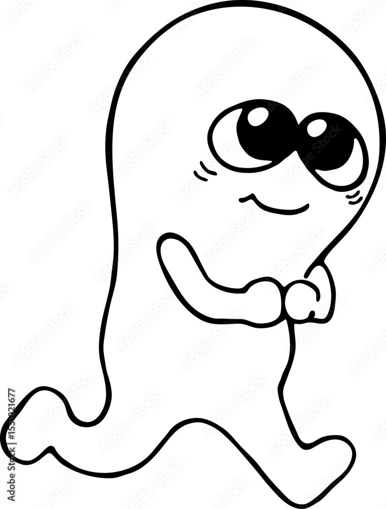 Obraz premium 학습캐릭터_달리기_선화