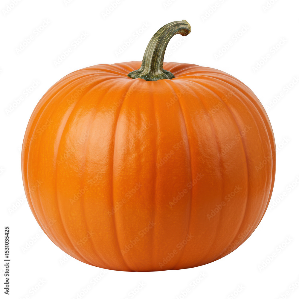 Obraz premium Perfect orange pumpkin isolated on transparent background