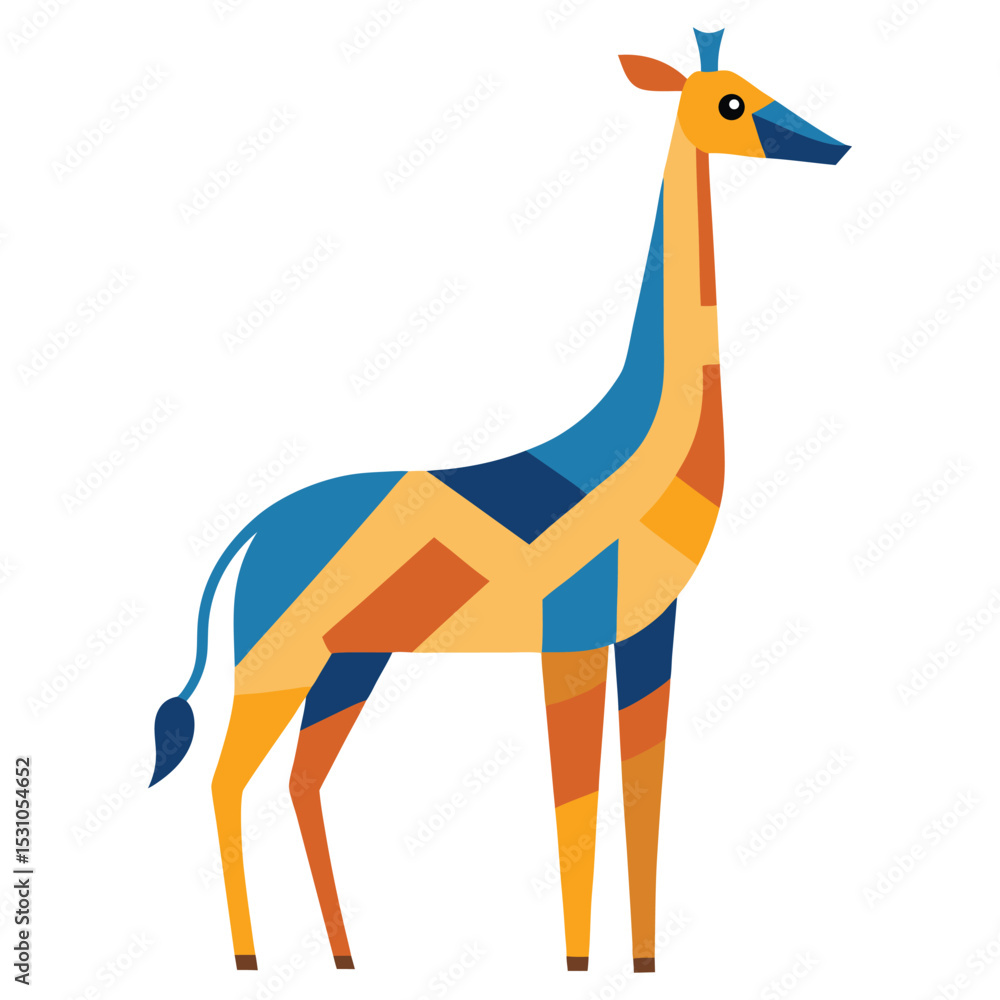 Obraz premium Abstract giraffe with long neck