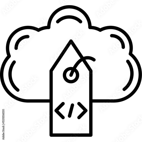 Cloud Resource Tagging Icon