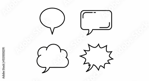 Vector Minimalist Geometric SVG Icon Set with Circular and Line Art Elements in Flat Style