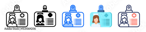 Nurse Badge Icon Multiple Style