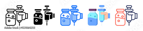 Syringe Needle Icon Multiple Style