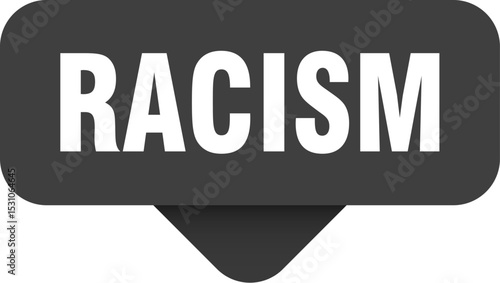 racism sticker. racism sign on transparent background