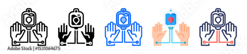 Blood Donor Icon Multiple Style