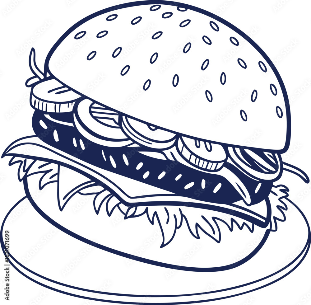 Simple Hamburger Silhouette Icon – Clean Minimalist Burger Design Perfect for Food Apps, Restaurant Menus, and Fast Food Branding Simple Hamburger Silhouette Icon – Clean Minimalist Burger Design Perfect for Food Apps, Restaurant Menus, and Fast Food Branding