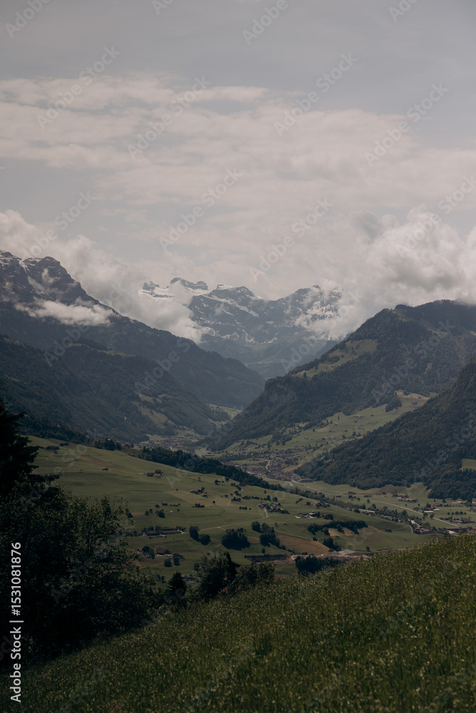 Fototapeta premium mountains in the national park on the shore of the lake, lake in the mountains 