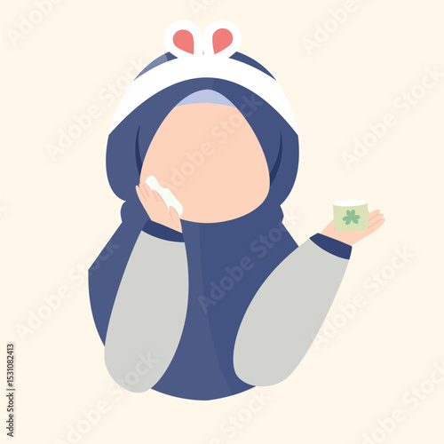 Muslim women's skin care routine - using facial moisturizer