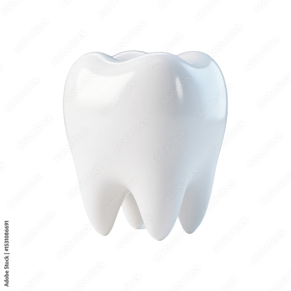 3D white tooth model on black background 3D white tooth model on black background