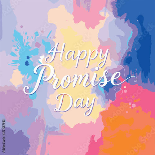 Promise day vector art. Romantic typography.
