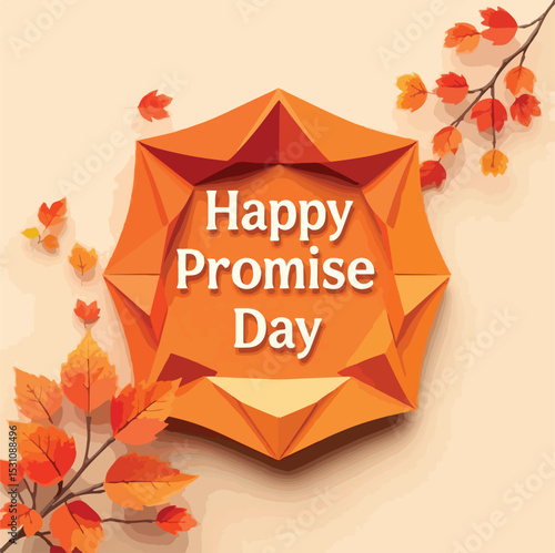 Promise day vector art. Romantic typography.
