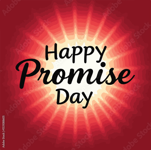 Promise day vector art. Romantic typography.
