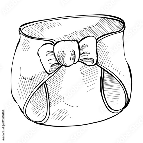 Baby diapers handdrawn illustration