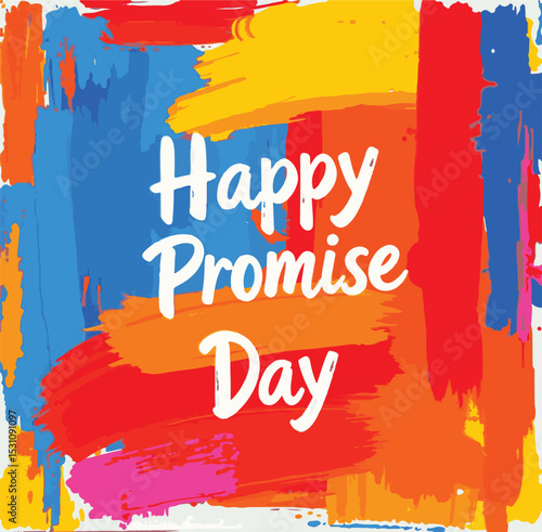 Promise day vector art. Romantic typography.
