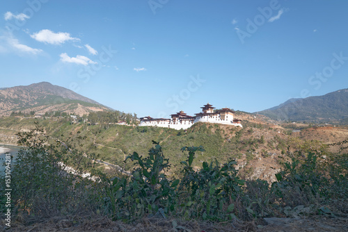 mountain landscape with Buddhist temple