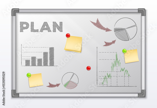 Vision Board Realistic Infography Composition