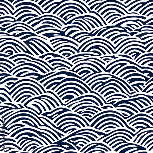 Wave rainbow with seamless pattern