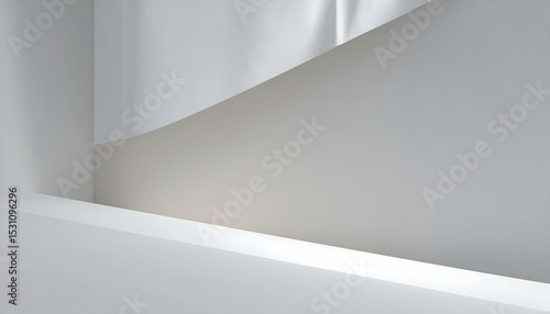 Wallpaper Mural Abstract Minimalist White Room Interior Design with Soft Light and Shadows Torontodigital.ca