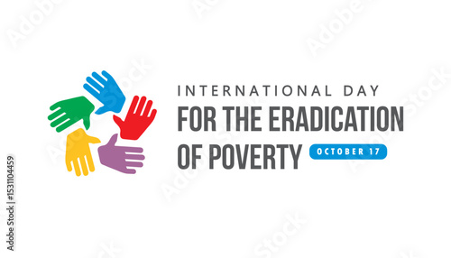 international day for the eradication of poverty vector concept design