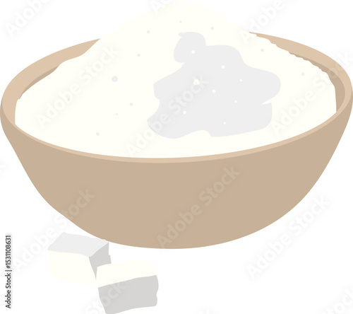 Sucre en poudre dans un bol