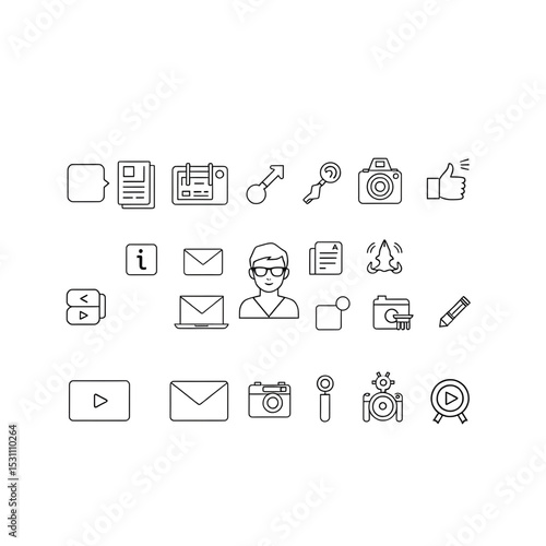 social network icons, blog, blogger