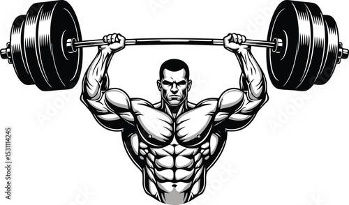 Young muscular person lifting dumbbells during workout at the gym