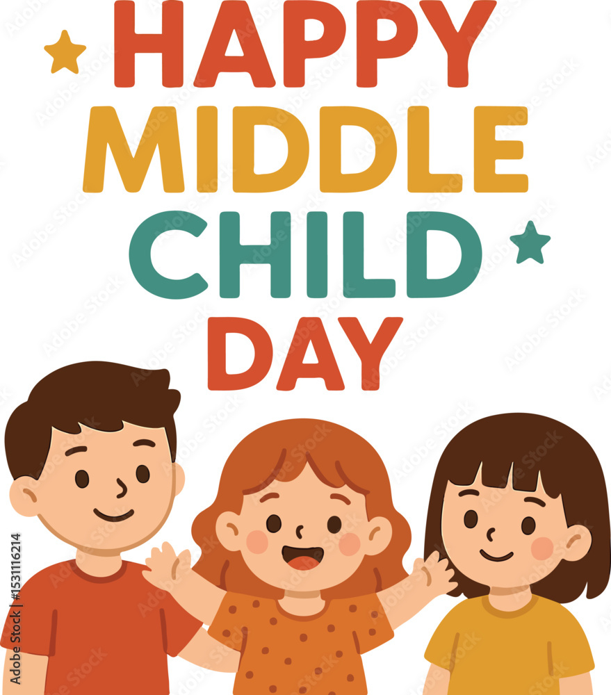 Happy Middle Child Day Celebration with Siblings Happy Middle Child Day Celebration with Siblings