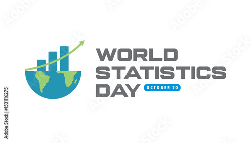 world statistics day vector concept design