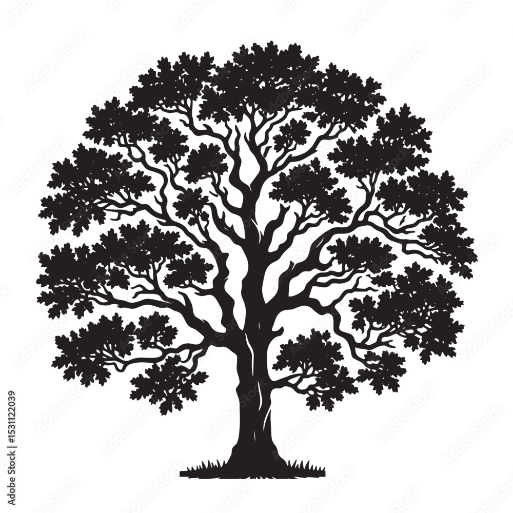 Obraz premium Oak Tree SVG