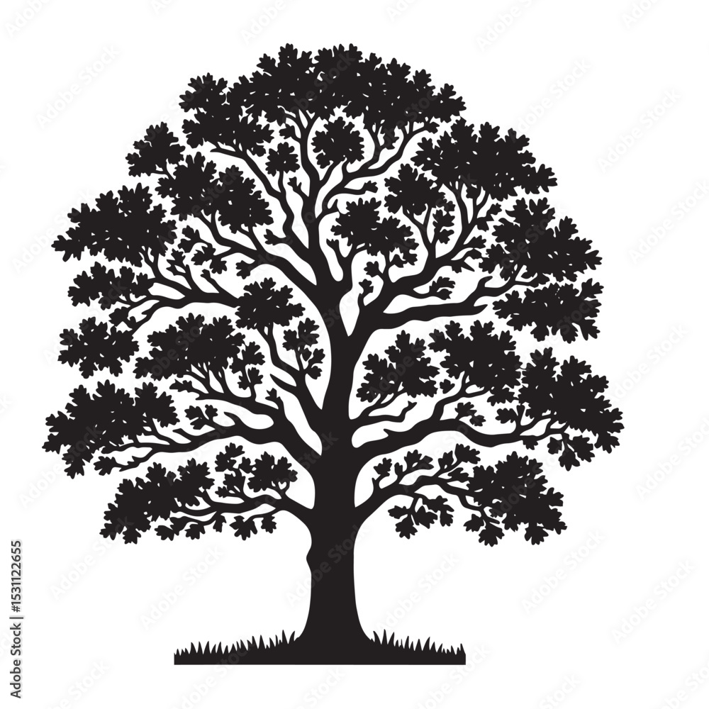 Obraz premium Oak Tree SVG