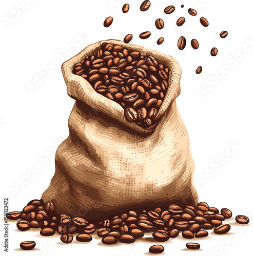 coffee beans in a bag