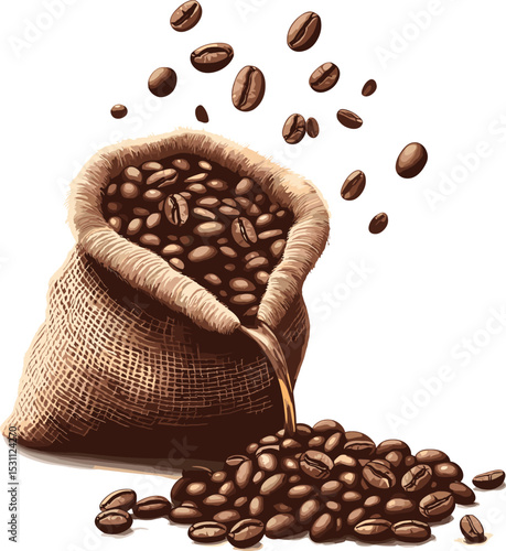 coffee beans in a bag