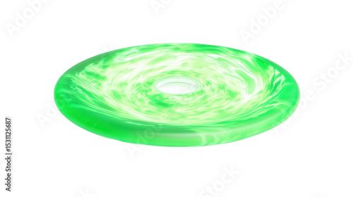 Glow-in-the-dark frisbee golf disc, Transparent background, PNG file
