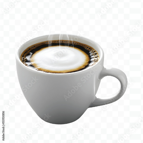 cup of coffee on white background