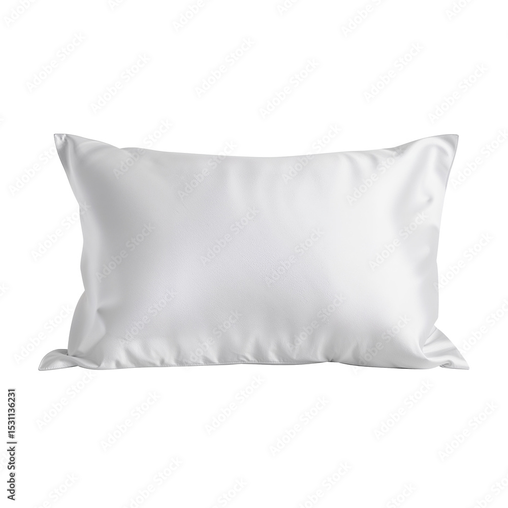 White silk pillowcase, satin, bedroom accessory, isolated on a transparent background
White silk pillowcase, satin, bedroom accessory, isolated on a transparent background