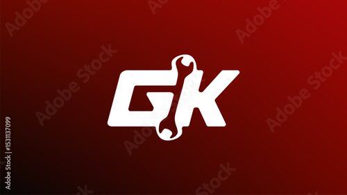 GK, KG, G, K abstract letters logo monogram. GK logo service and mechanic works.