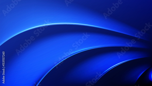 Abstract futuristic dark black background with waved design. Realistic 3d wallpaper with luxury flowing lines. Technology futuristic circuit board blue background, Cyber science tech layout design