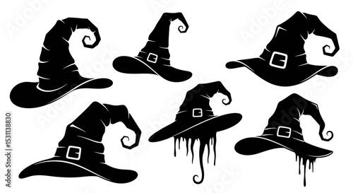 Collection of Witch Hats in Various Styles