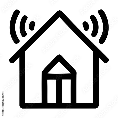 ikon rumah dan gedung sederhana dengan latar belakang putih dan biru untuk real estat dan desain web