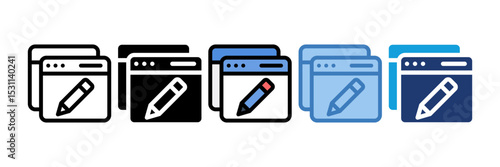 Browser Edit Icon Element For Design