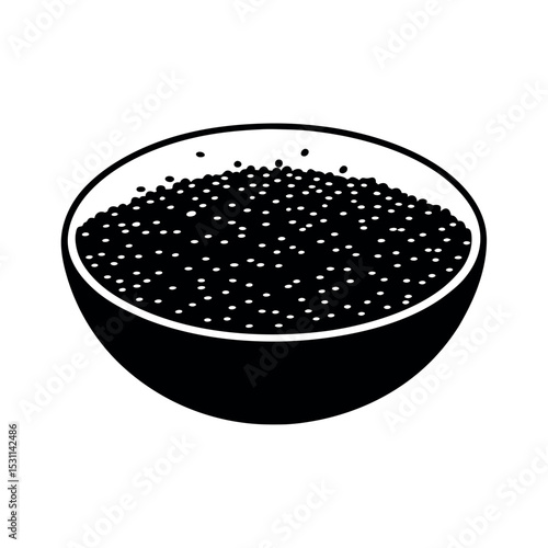 chia seeds vector silhouette