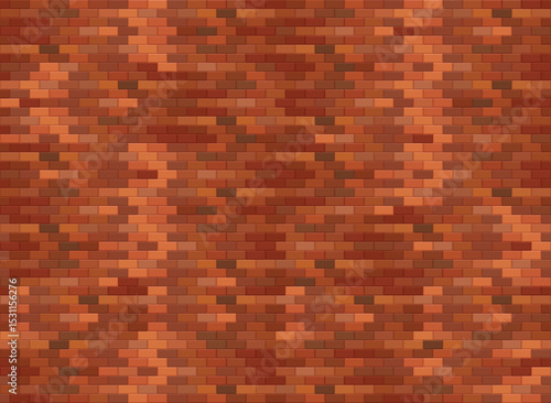 A detailed brick wall background, featuring a seamless pattern of red and brown bricks arranged horizontally and vertically. Perfect for textures.