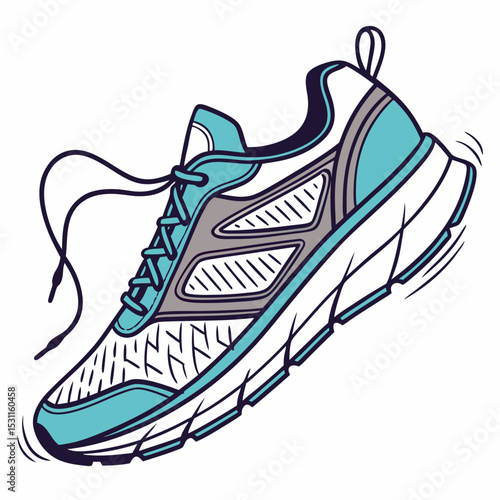 sport shoes vector illustration