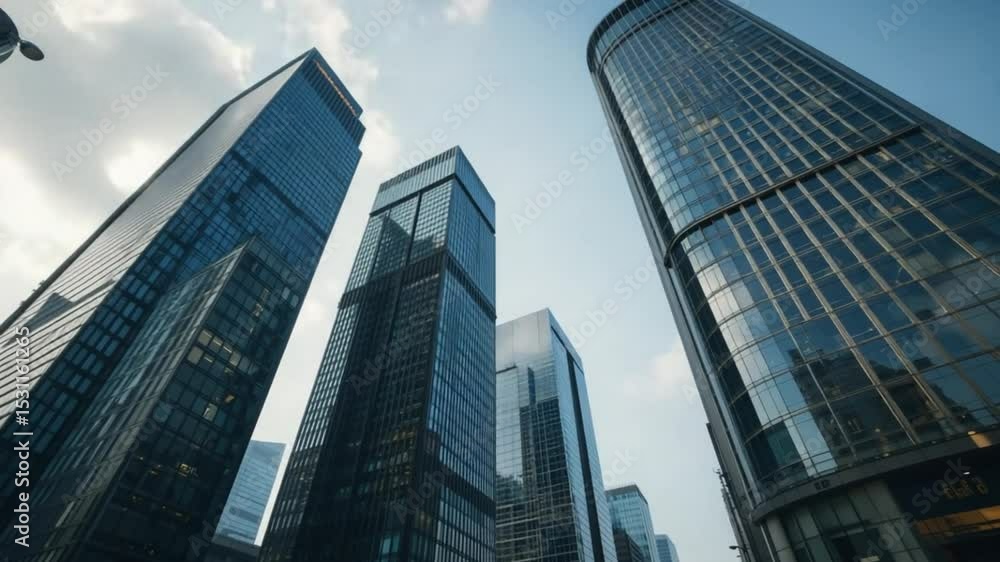 A captivating video showcasing modern skyscrapers and architectural brilliance in a city A captivating video showcasing modern skyscrapers and architectural brilliance in a city