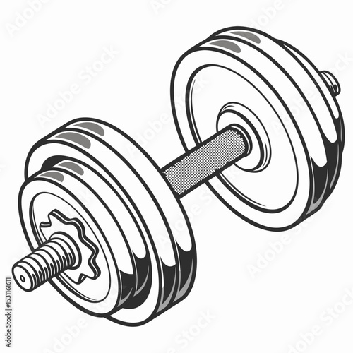 dumbbell isolated on white
