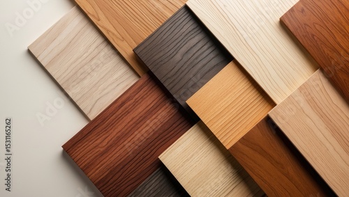 Wallpaper Mural Colorful wooden tiles featuring a authentic wood texture, serving as a decorative material to enhance the natural beauty of the house. Torontodigital.ca