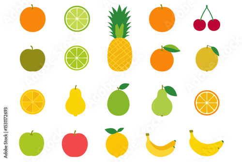 くだものアイコン2 (Fruit icon  2) イラストレータ  Illustrator