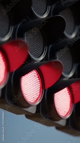 Wallpaper Mural Close up of the formula one car racing starting lights sequence signalling the beginning of the race. 3d animation rendering Torontodigital.ca